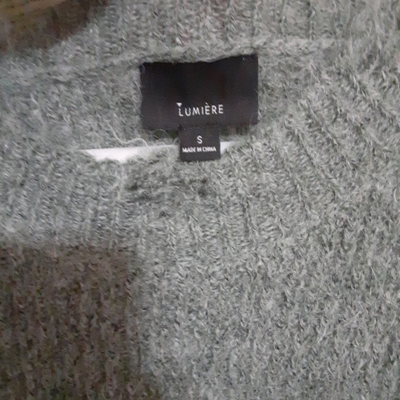 Lumiere sweater Womens sz S Distressed Acrylic/ wool blend crewneck long sleeve - Picture 6 of 11